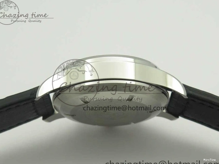 MIROTIME 0126 Pilot Chrono 377725 SS ZF 1:1 Best Edition White Dial on Black Leather Strap A Soft 7183